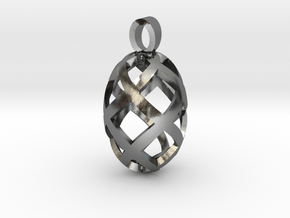 Seed openwork [pendant] in Polished Silver