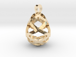 Egg openwork [pendant] in 14k Gold Plated Brass