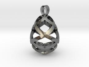 Egg openwork [pendant] in Polished Silver