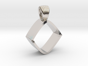 An impossible cylinder [pendant] in Rhodium Plated Brass