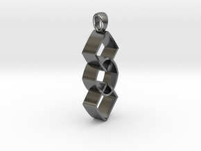 Groupe of impossible cylinders [pendant] in Polished Silver