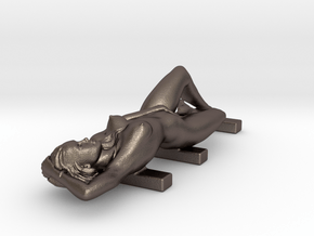 Rail_Figure_Anna [Pose_2_Large] in Polished Bronzed-Silver Steel