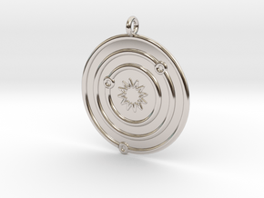 Astronomy Symboll in Rhodium Plated Brass