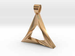 Impossible triangle [pendant] in Polished Bronze