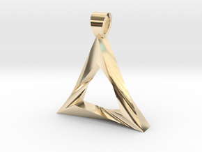 Impossible triangle [pendant] in 14k Gold Plated Brass