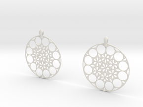 NMB3D Earrings in White Natural Versatile Plastic