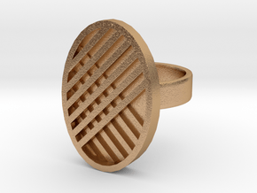 One Stripe Ring in Natural Bronze: 4 / 46.5