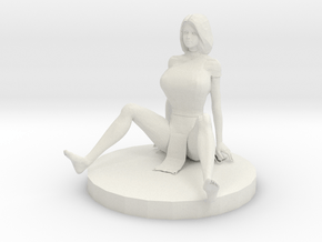Chinese Girl Fell on Her Behind (28mm Scale) in White Natural Versatile Plastic