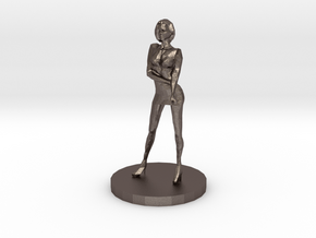 Girl Model (28mm Scale Miniature) in Polished Bronzed-Silver Steel