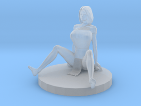 Chinese Girl Fell on Her Behind (28mm Scale) in Tan Fine Detail Plastic