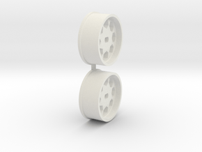 Offset-0,0-front-Polygon-Rims-MiniZ-AWD in White Natural Versatile Plastic