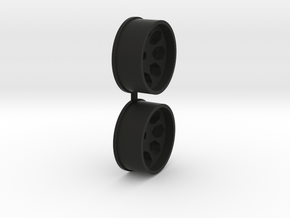 Offset-3,0-front-Polygon-Rims-MiniZ-AWD in Black Premium Versatile Plastic