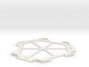 Settlers of Catan Tile Connector in White Premium Versatile Plastic