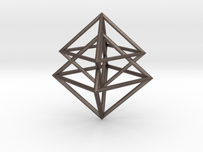 Pyramidal in Polished Bronzed-Silver Steel