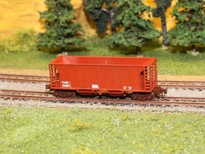 Ballast Hopper Car - Z scale in Tan Fine Detail Plastic