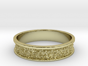 Elegant Texture Ring Size 7 in 18k Gold Plated Brass