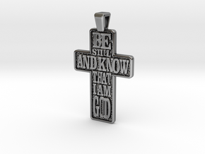 Be Still - Psalm 46:10 in Antique Silver