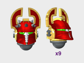 10x Wrecker Legion - Ferrum Helmets : Squad Set in Tan Fine Detail Plastic
