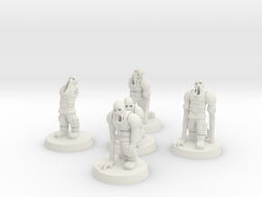 Guardsmen Thralls (28mm Scale Miniature) in White Natural Versatile Plastic