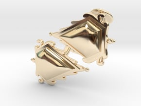 Cufflinks Mox Saphire v01 in 14k Gold Plated Brass