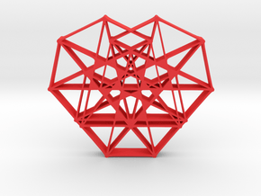 Heptaheart Hangerless Pendant in Red Processed Versatile Plastic