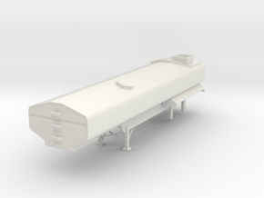 1/64  Diller 7250 Gal Manure Tanker Semi Trailer  in White Natural Versatile Plastic