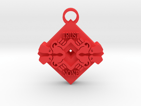 Trust None pendant 2 in Red Processed Versatile Plastic