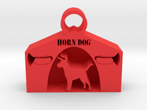 Horndog pendant in Red Processed Versatile Plastic