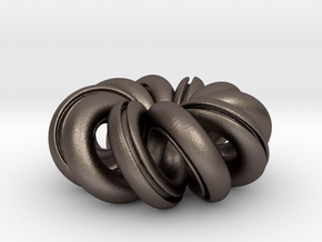 Infinite Steel in Polished Bronzed-Silver Steel: Small