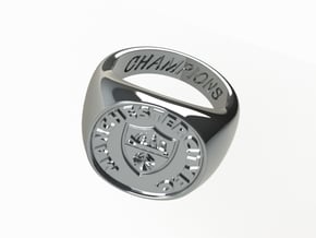 Champions Ring Size Q. 18.3mm. Silver. in Polished Silver