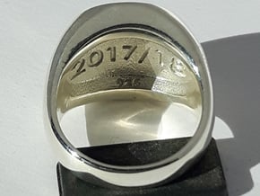 Champions Ring Size R. 18.75mm. Silver. in Polished Silver