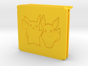 Switch game storage controller (Pikachu and Eevee) in Yellow Processed Versatile Plastic