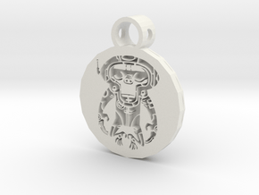 space monkey pendant in White Premium Versatile Plastic