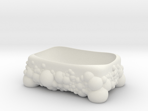 Bubbles Soap Holder in White Natural Versatile Plastic