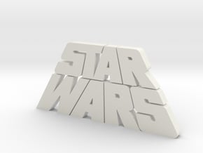 Star Wars Logo 1977 in White Natural Versatile Plastic