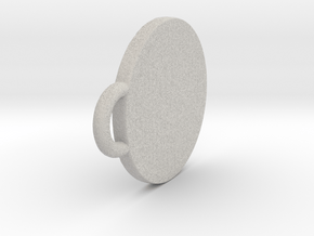 Pendant Shield in Natural Full Color Sandstone: Medium