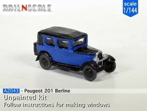 Peugeot 201 (1/144) in Smooth Fine Detail Plastic