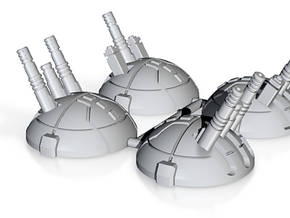 Round Dropship Turrets (4) in Tan Fine Detail Plastic