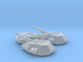 Artillery Turrets (3) in Smooth Fine Detail Plastic