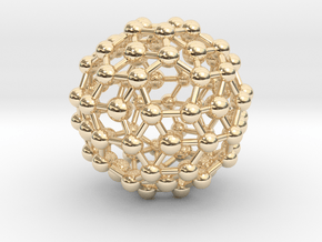 Buckyball / Geometric shape Pendant in 14k Gold Plated Brass