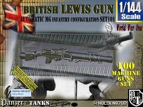 1/144 Lewis Auto Machine Gun Infantry Set101 in Tan Fine Detail Plastic