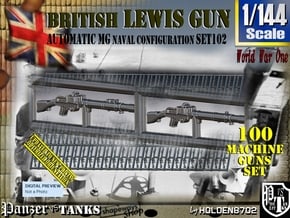 1/144 Lewis Auto Machine Gun Naval Set102 in Tan Fine Detail Plastic