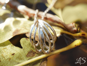 Tiara Pendant in Polished Silver