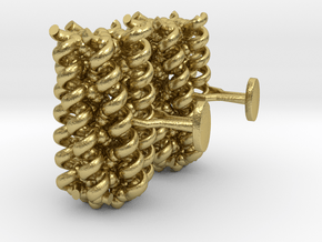 Hexameric coiled-coil cufflinks in Natural Brass