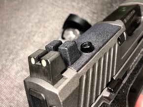 Sighted Optic Plate for SIG Romeo P320 RX  in Matte Black Steel