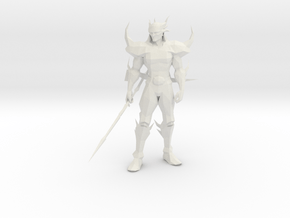 Dark Cecil from Final Fantasy IV in White Natural Versatile Plastic: 1:8