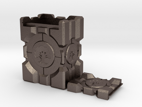 Companion Crate Portal Themed M:TG Deckbox -- Gree in Polished Bronzed-Silver Steel