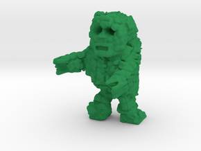 Rock Monster (28mm Scale Miniature) in Green Processed Versatile Plastic