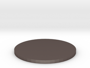 50mm Circular Miniature Base Plate in Polished Bronzed-Silver Steel