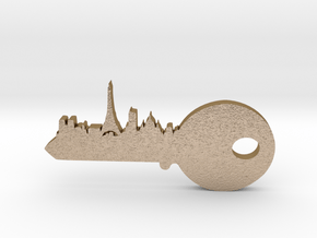 city key 3 in Polished Gold Steel